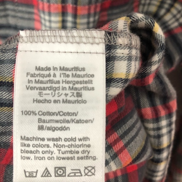 🆕 J. Crew Factory Gray Plaid Flannel women’s - NWT - Picture 3 of 3